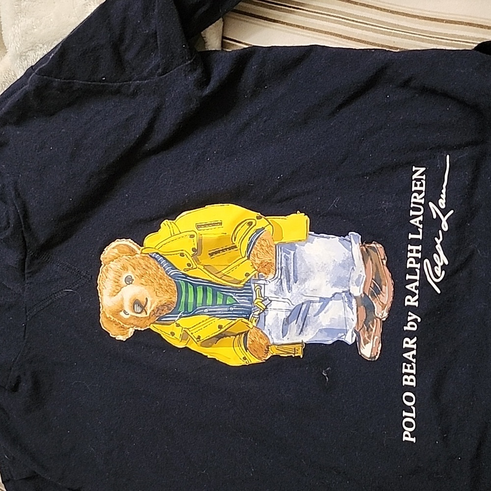 Polo Bear Ralph Lauren boys size 7 navy blue w / hood